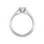 Oval cut diamond claw set solitaire ring in platinum, 1331