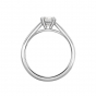 Princess cut diamond claw set solitaire ring in platinum, 1333