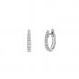Brilliant cut diamond graduated hoop earrings in 18ct white gold, 2438