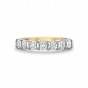 Brilliant cut diamond seven stone bar set ring in 18ct yellow gold, 2565