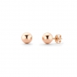 9ct rose gold round ball stud earrings, 2850
