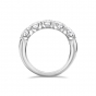 Brilliant cut diamond wing claw set five stone eternity ring in platinum , 3269