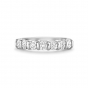 Brilliant cut diamond seven stone bar set eternity ring in platinum, 373