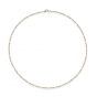18ct white & yellow gold hayseed link necklace, 3836
