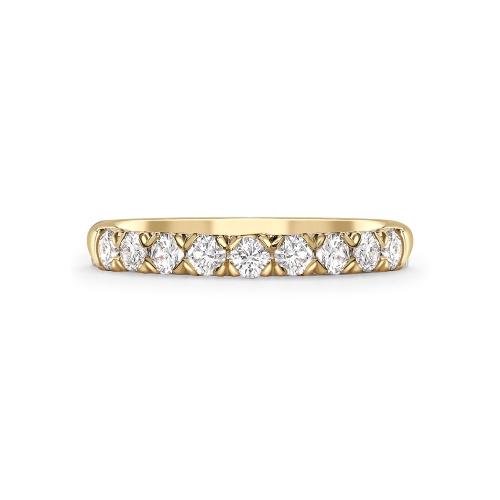 Brilliant cut diamond wing claw set eternity ring in 18ct yellow gold, 2541