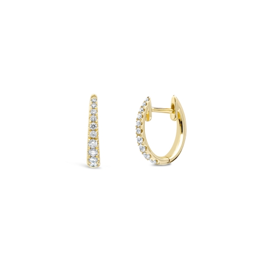 Brilliant cut diamond graduated hoop earrings in 18ct yellow gold, 2952
