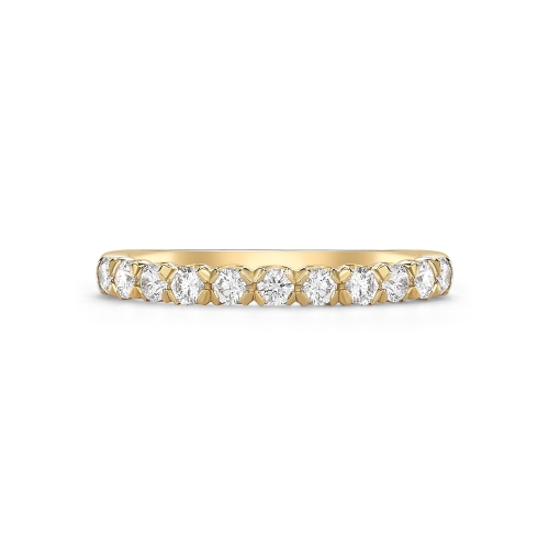 Brilliant cut diamond wing claw set eternity ring in 18ct yellow gold, 837