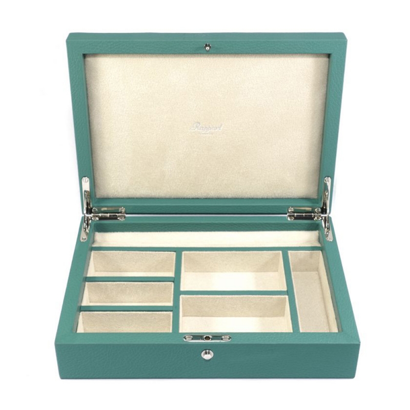 Leather Jewellery Box by Rapport London - Green, 1846,  [product_GENDER]