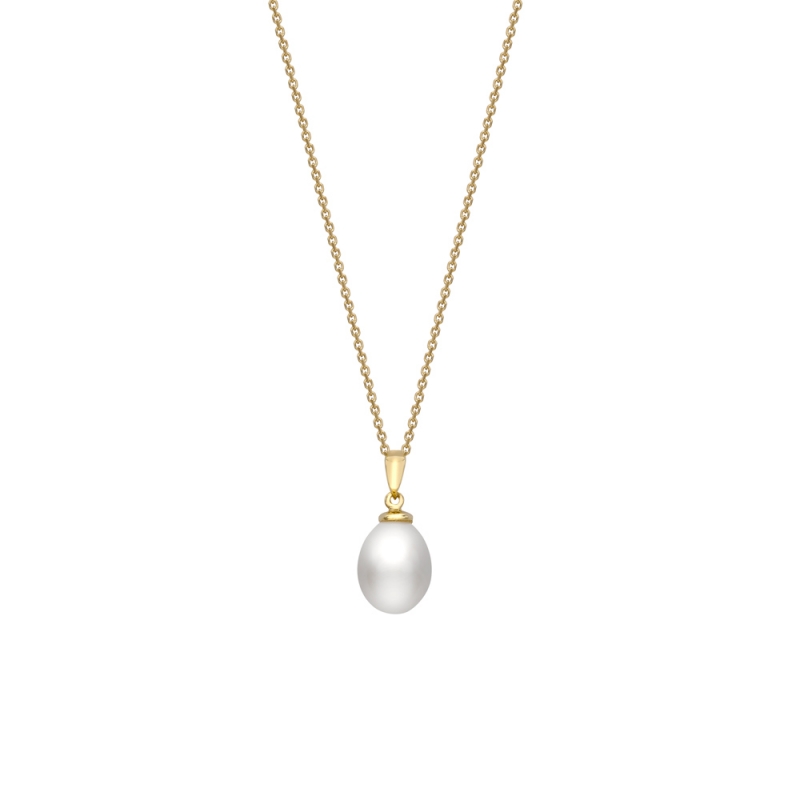 Freshwater cultured pearl pendant in 9ct yellow gold, 2297