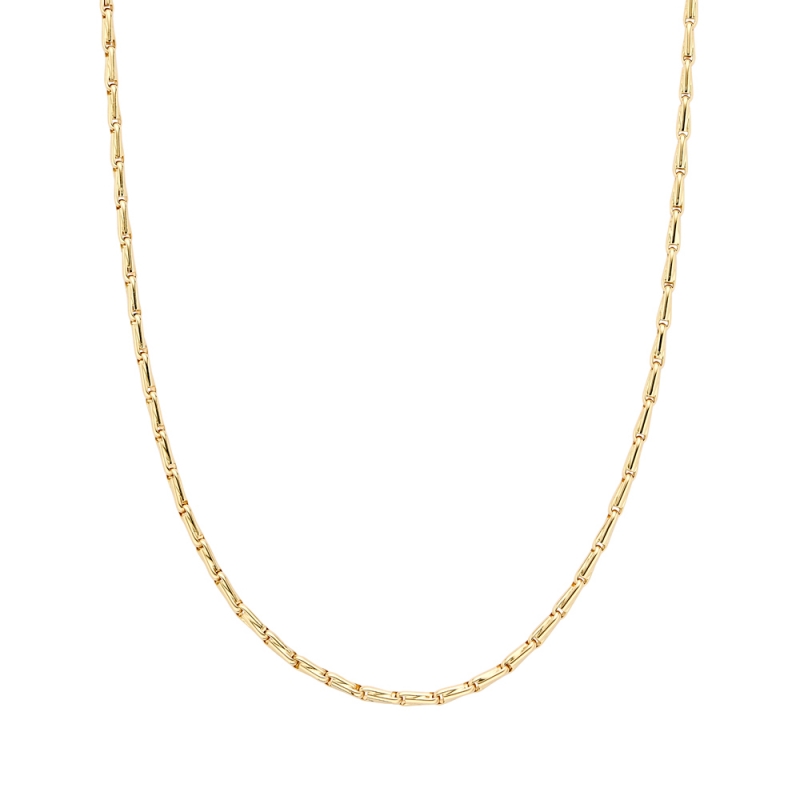 18ct yellow gold hayseed link necklace, 3835