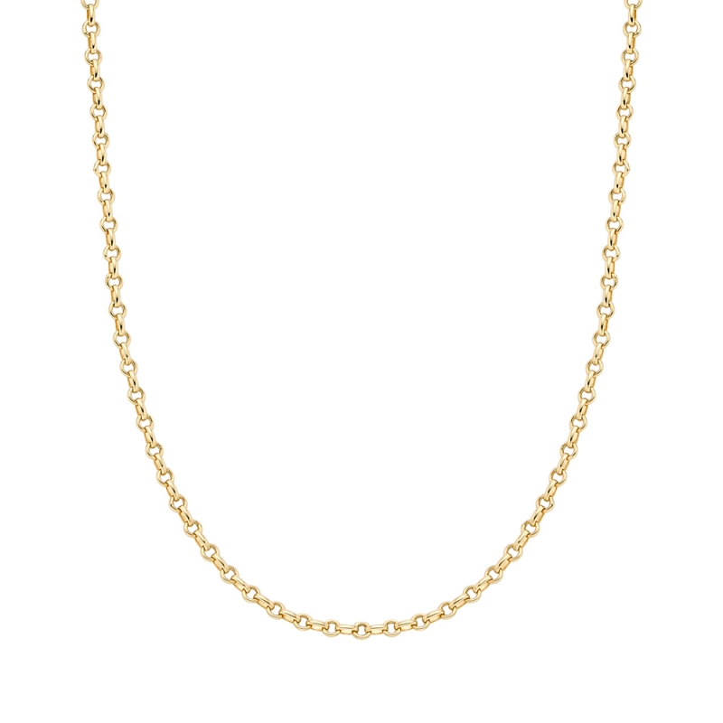 18ct yellow gold linked necklace, 3837