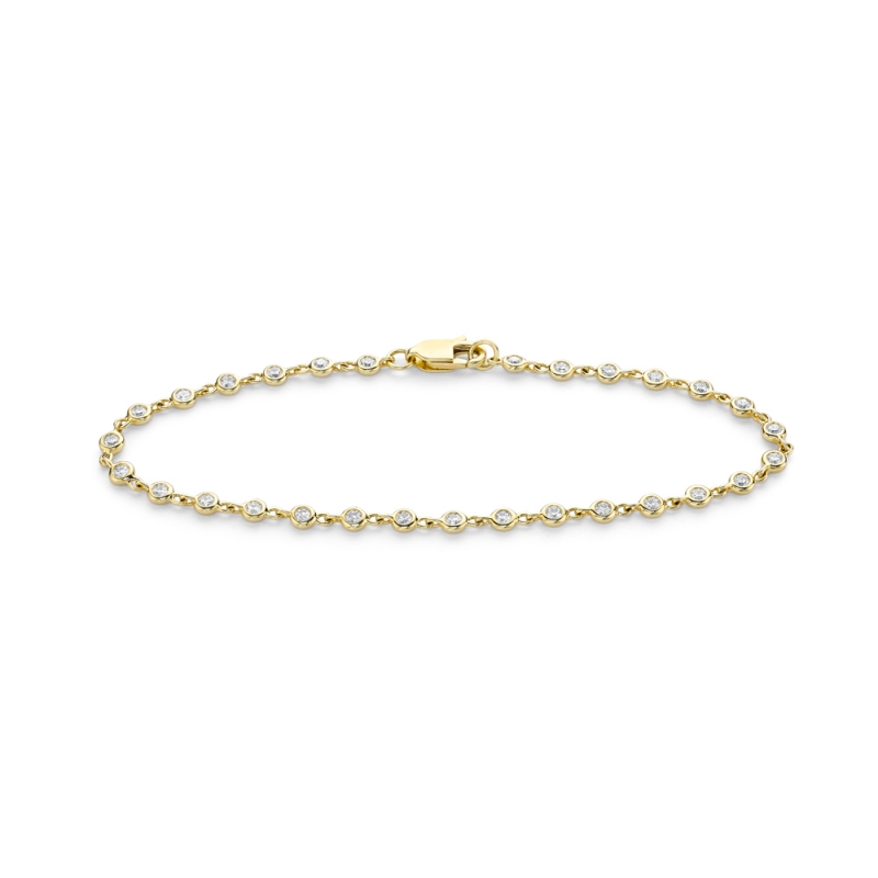 Spectacle set diamond bracelet in 18ct yellow gold, 5188