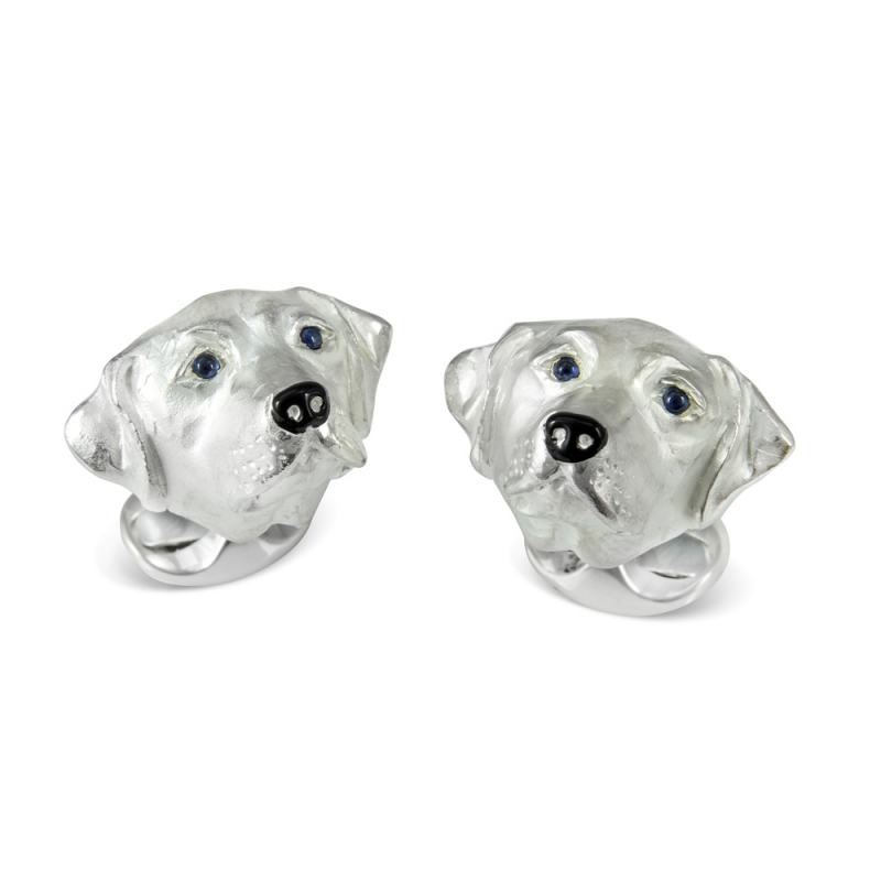 Deakin & Francis Sterling Silver Labrador Dog Cufflinks, DF130